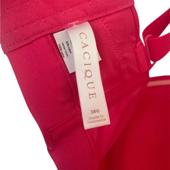 Cacique Pink Comfort Bliss Convertible Bra - Size 38G - Picture 4 of 5